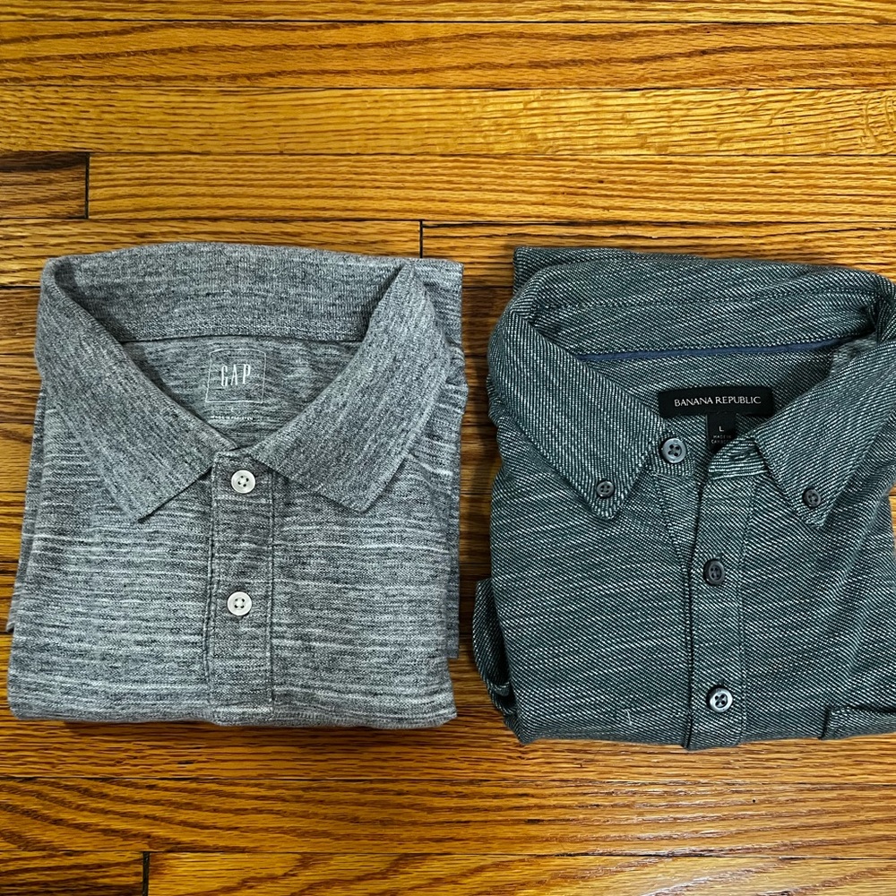 LOT of TWO Men’s Polos- Gap Banana Republic